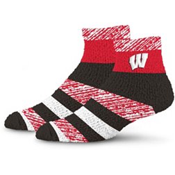 For Bare Feet Wisconsin Badgers Stripe Cozy Socks