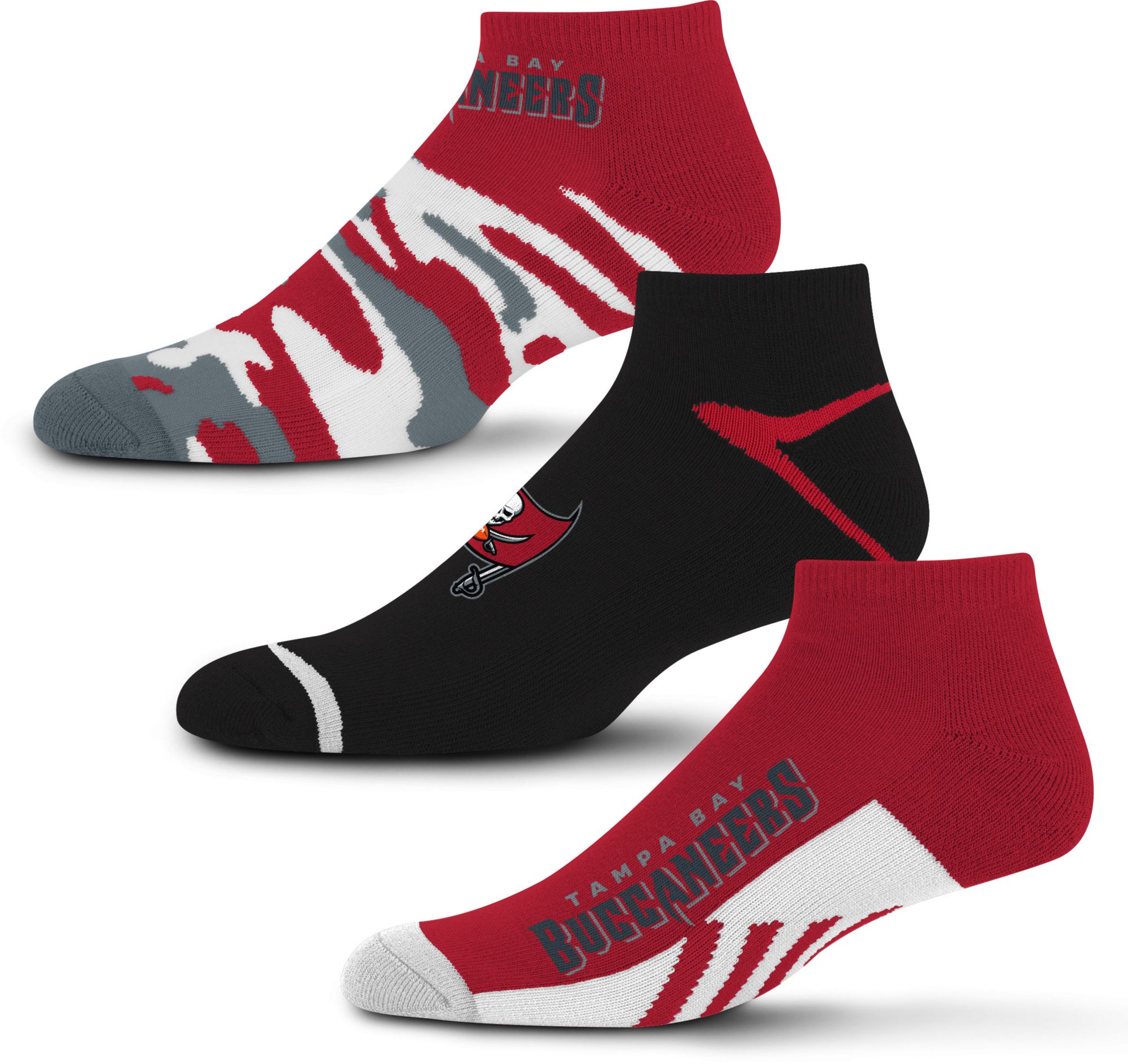For Bare Feet Tampa Bay Buccaneers 3-Pack Camo Socks