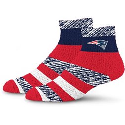For Bare Feet New England Patriots Rainbow Cozy Socks