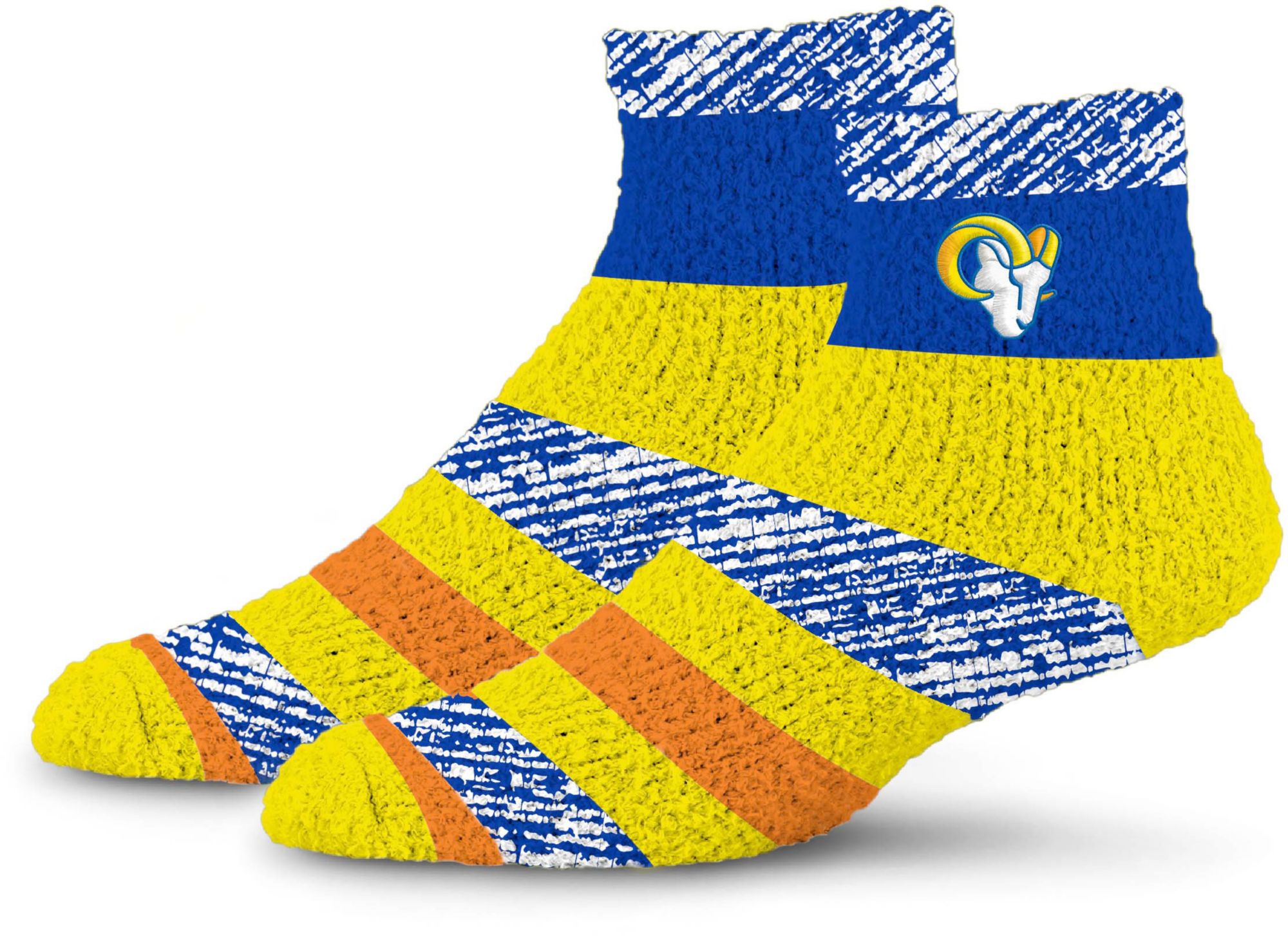 For Bare Feet Los Angeles Rams Rainbow Cozy Socks