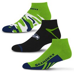 For Bare Feet Seattle Seahawks 3-Pack Camo Socks