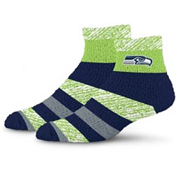 For Bare Feet Seattle Seahawks Rainbow Cozy Socks