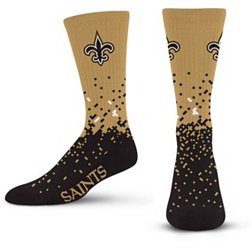 For Bare Feet New Orleans Saints Spray Zone Socks