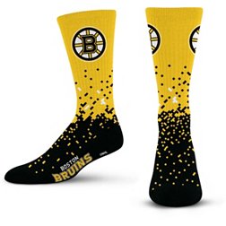 For Bare Feet Boston Bruins Spray Zone Crew Socks