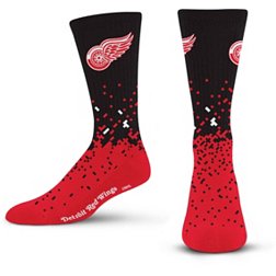 For Bare Feet Detroit Red Wings Spray Zone Crew Socks