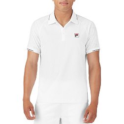 FILA Men's White Line Short Sleeve Polo