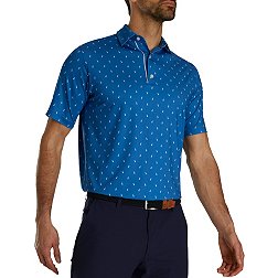 FootJoy Men's Golf Bag Print Lisle Self Collar Shirt