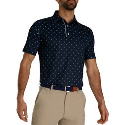 FootJoy Men's Golf Bag Print Lisle Golf Shirt
