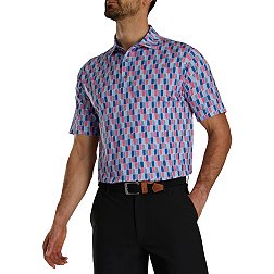 FootJoy Men's Print Tile Lisle Golf Shirt