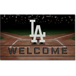 FANMATS Los Angeles Dodgers Rubber Door Mat
