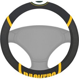 FANMATS Green Bay Packers Grip Steering Wheel Cover
