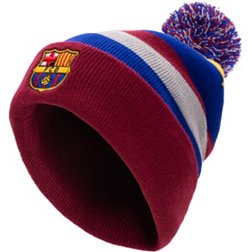 Fan Ink Adult FC Barcelona 2023 Aspen Maroon Pom Knit Beanie