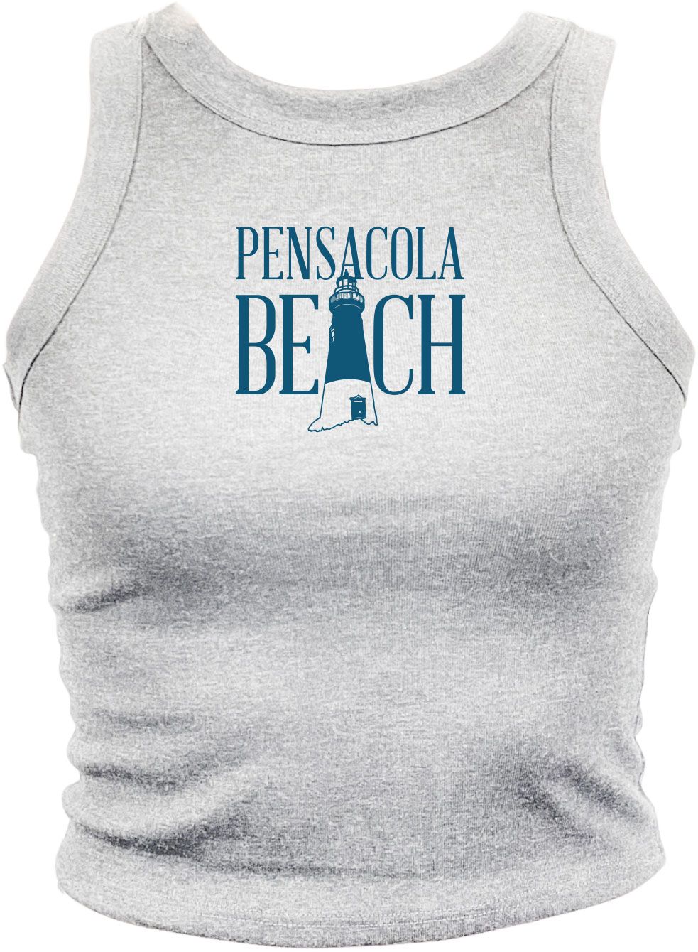 Where I'm From Women's Pensacola Beach Lighthouse Cropped Tank Top