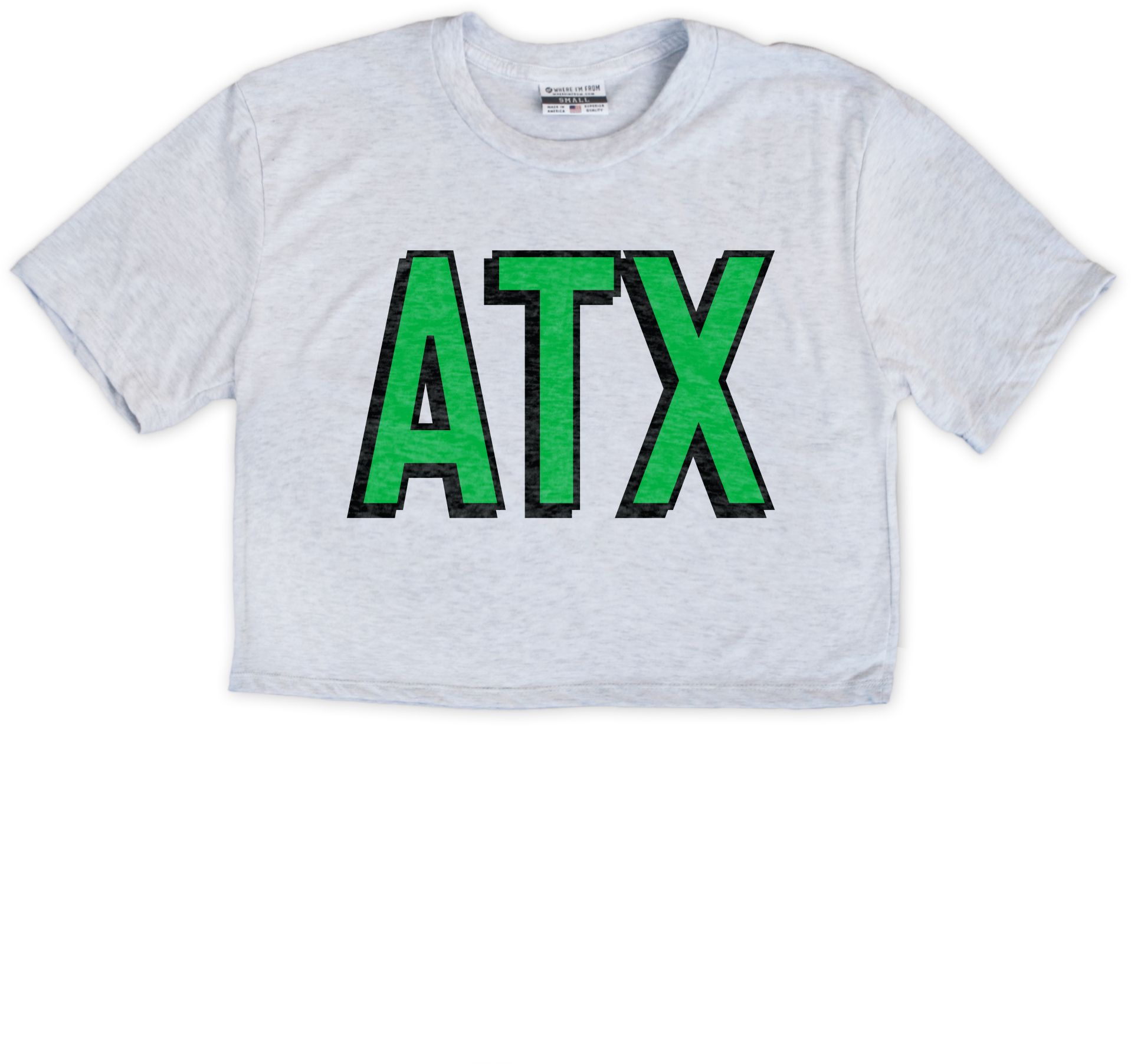 Where I'm From Women's Austin White Solid City Cropped T-Shirt