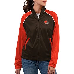 G-III for Her Women's Cleveland Browns Orange Show Up Jacket