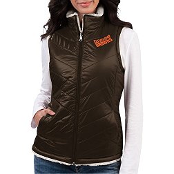 G-III for Her Women's Cleveland Browns Tailgate Reversible Brown Vest