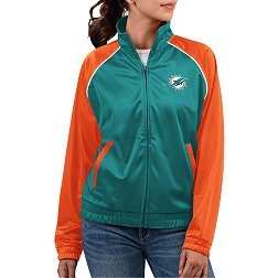 G-III for Her Women's Miami Dolphins Orange Show Up Jacket