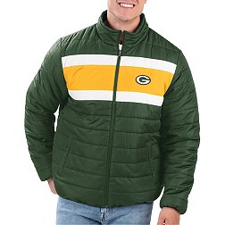 G-III Men's Green Bay Packers Green Baseline Reversible Full-Zip Jacket