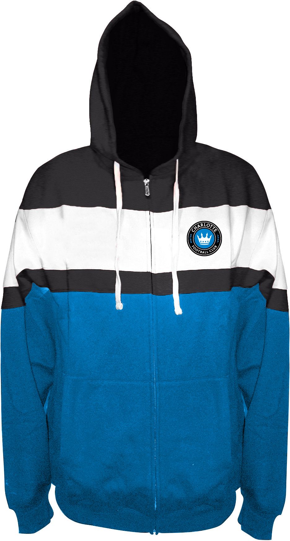 Profile Varsity Big &amp; Tall Charlotte FC Team Black Full-Zip Hoodie