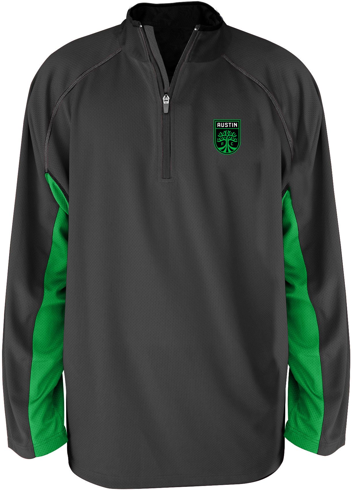 MLS Big &amp; Tall Austin FC Zip Black Quarter-Zip Pullover Shirt