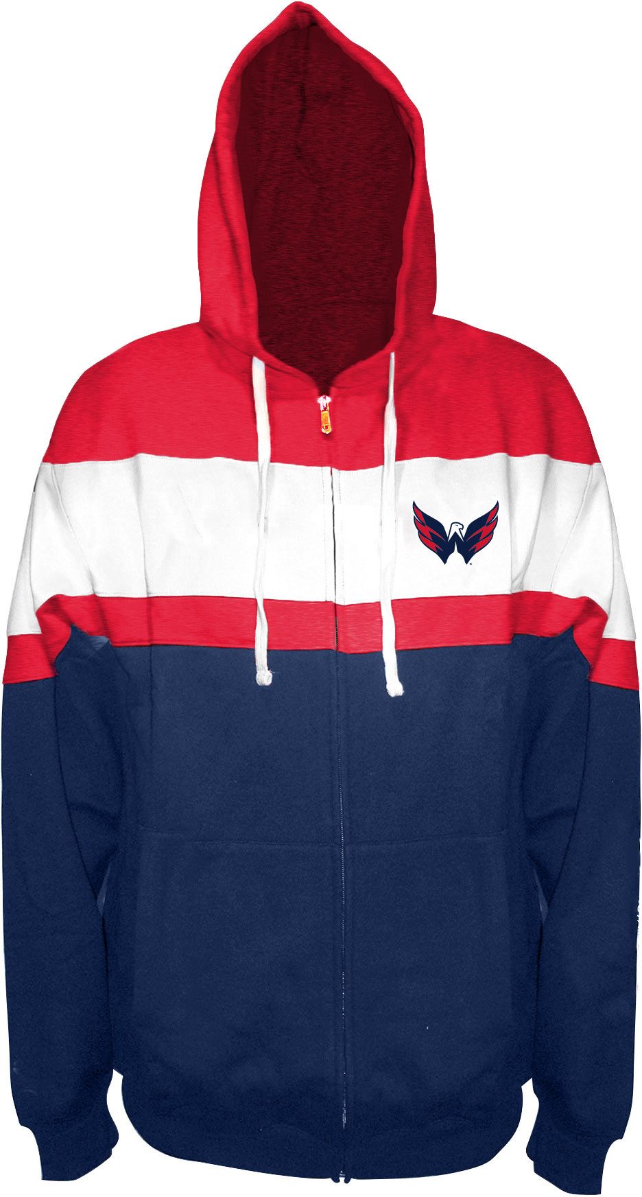 Profile Varsity Big &amp; Tall Washington Capitals Team Red Full-Zip Hoodie