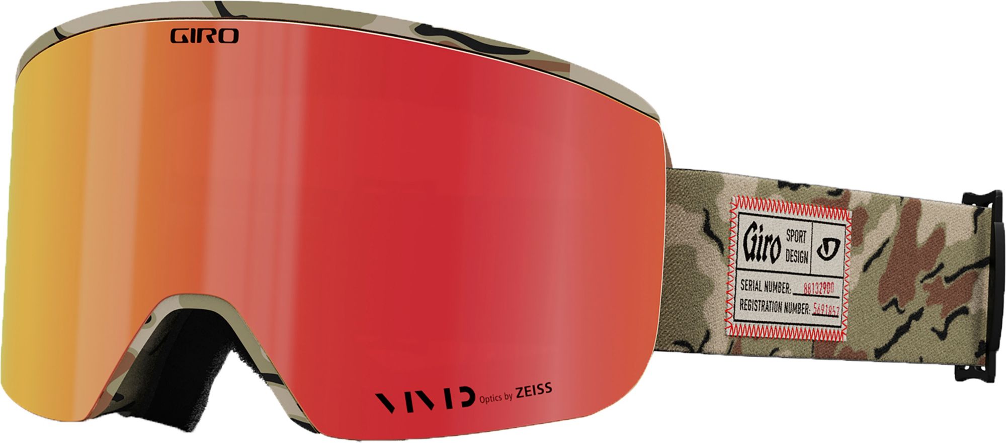 Photos - Ski Goggles Giro Axis Unisex Snow Goggle with Bonus Infrared Lens, Green Surplus 23GIR 