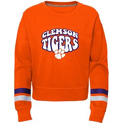 Gen2 Little Girls' Clemson Tigers Orange 70's Crewneck Sweatshirt