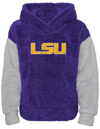 Gen2 Little Girls' LSU Tigers Purple Fleece Teddy Hoodie