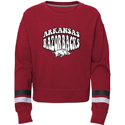 Gen2 Little Girls' Arkansas Razorbacks Cardinal 70's Crewneck Sweatshirt
