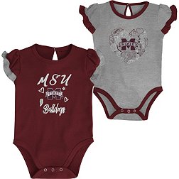 Gen2 Infant Mississippi State Bulldogs 2 Much Love 2-Piece Creeper Set