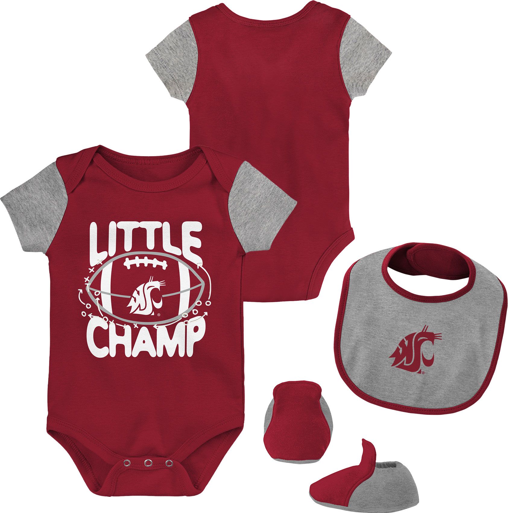Gen2 Newborn Washington State Cougars Lil' Champ 3-Piece Set