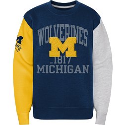 Gen2 Youth Michigan Wolverines Blue Crew Pullover Sweatshirt
