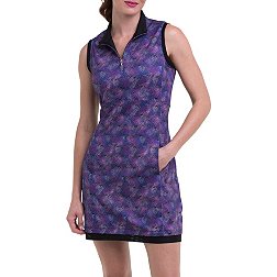 EPNY Women's Sleeveless Web Print Dress
