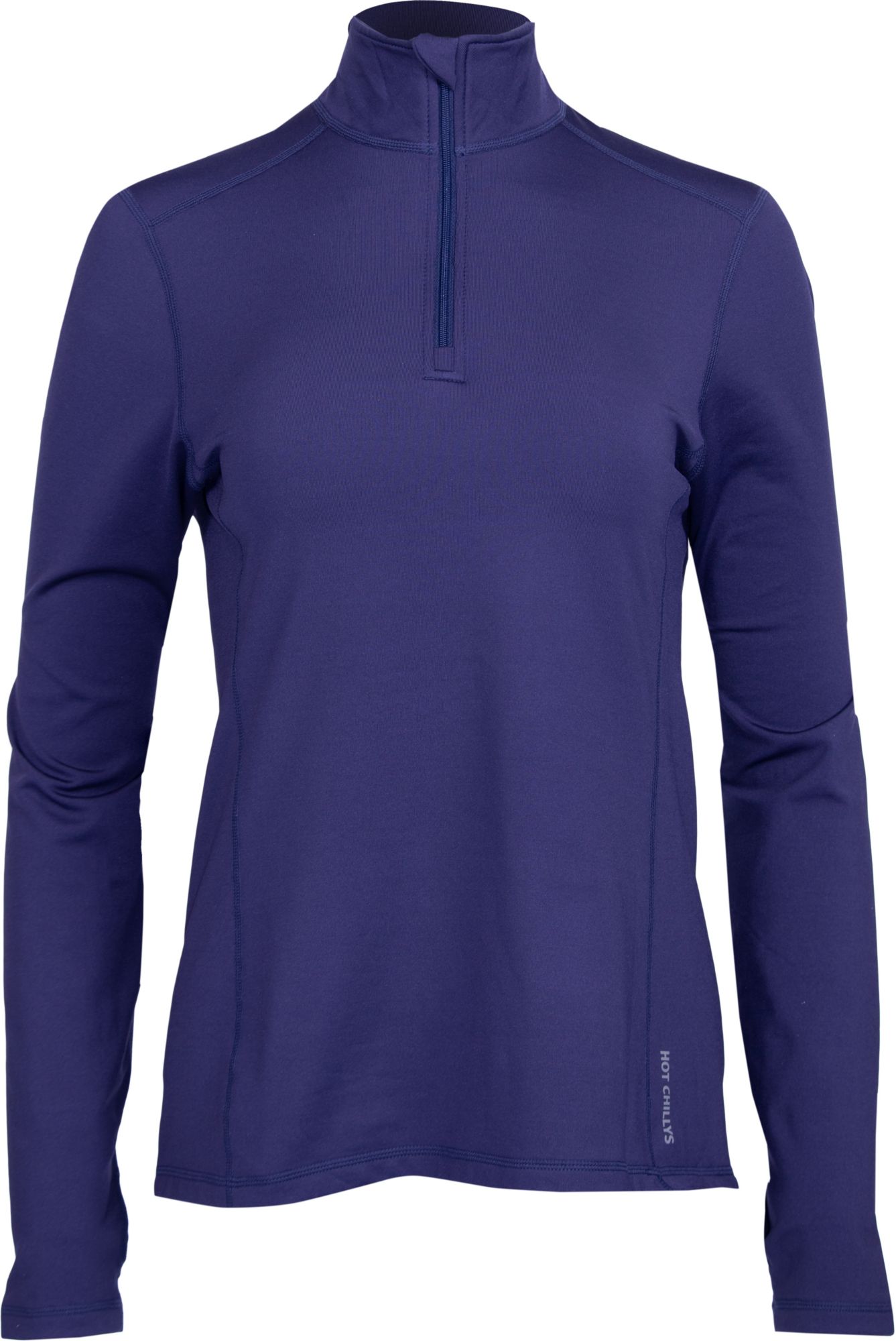 Hot Chillys Women's Micro-Elite Chamois Solid Zip-T