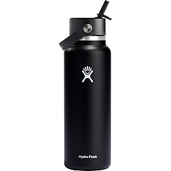 IRON °FLASK Flex Straw Lid for Wide Mouth Insulated Sports Water Bottles,  Simple BPA Free, 2 Lids, 4 Straws, 2 Cleaning Brushes (Black)