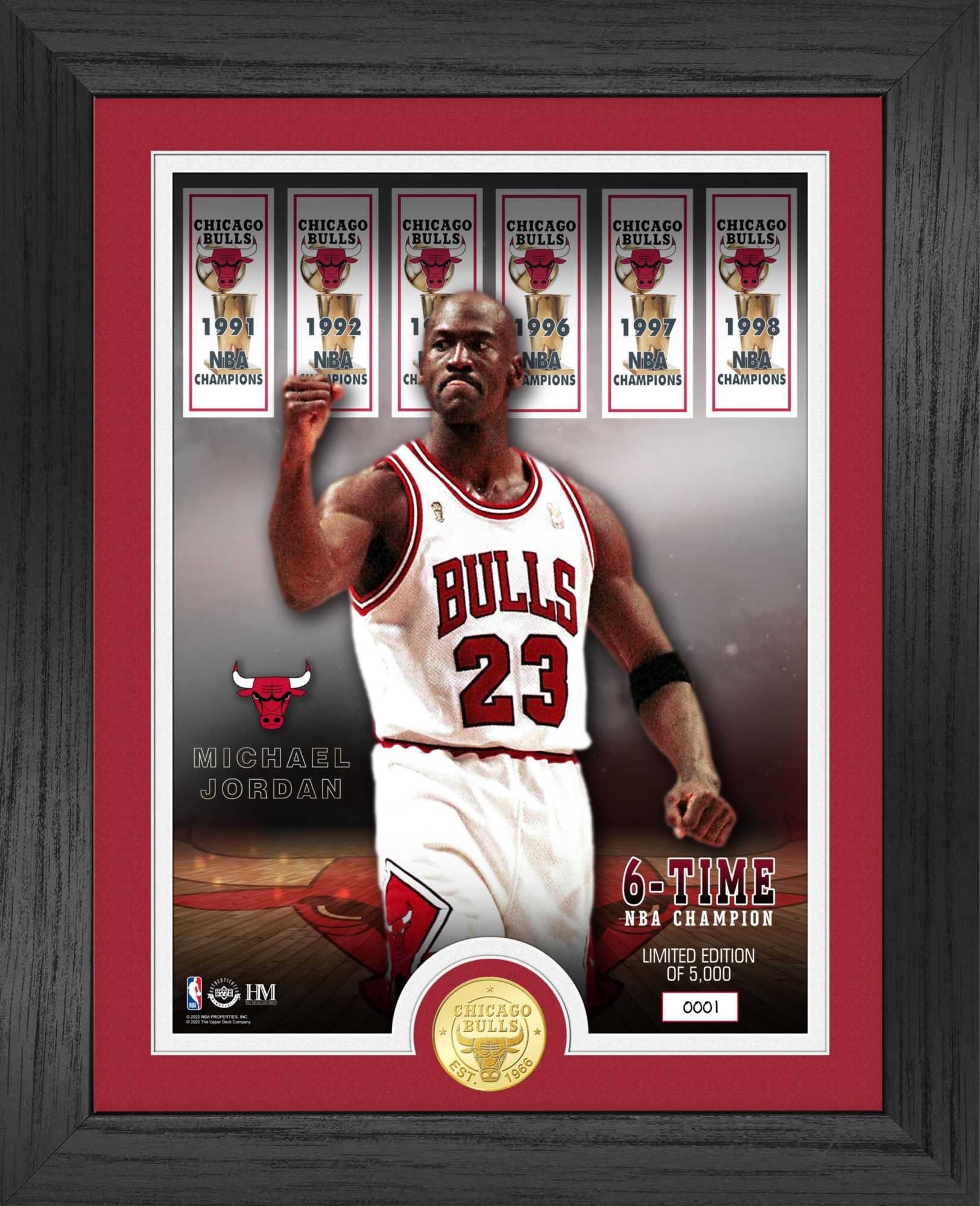 Shop Michael Jordan Autographed '97-'98 Alternate Black Bulls Jersey