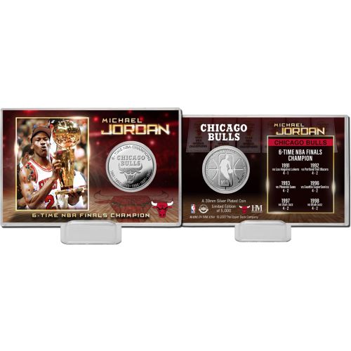 マイケルジョーダスラムダンクコンテスト記念コイン　メダル Chicago Bulls Michael Jordan 6-Time NBA Finals Champ Banner