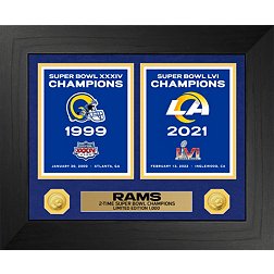 Highland Mint Los Angeles Rams Super Bowl Champions Banner and Gold Coin Collection