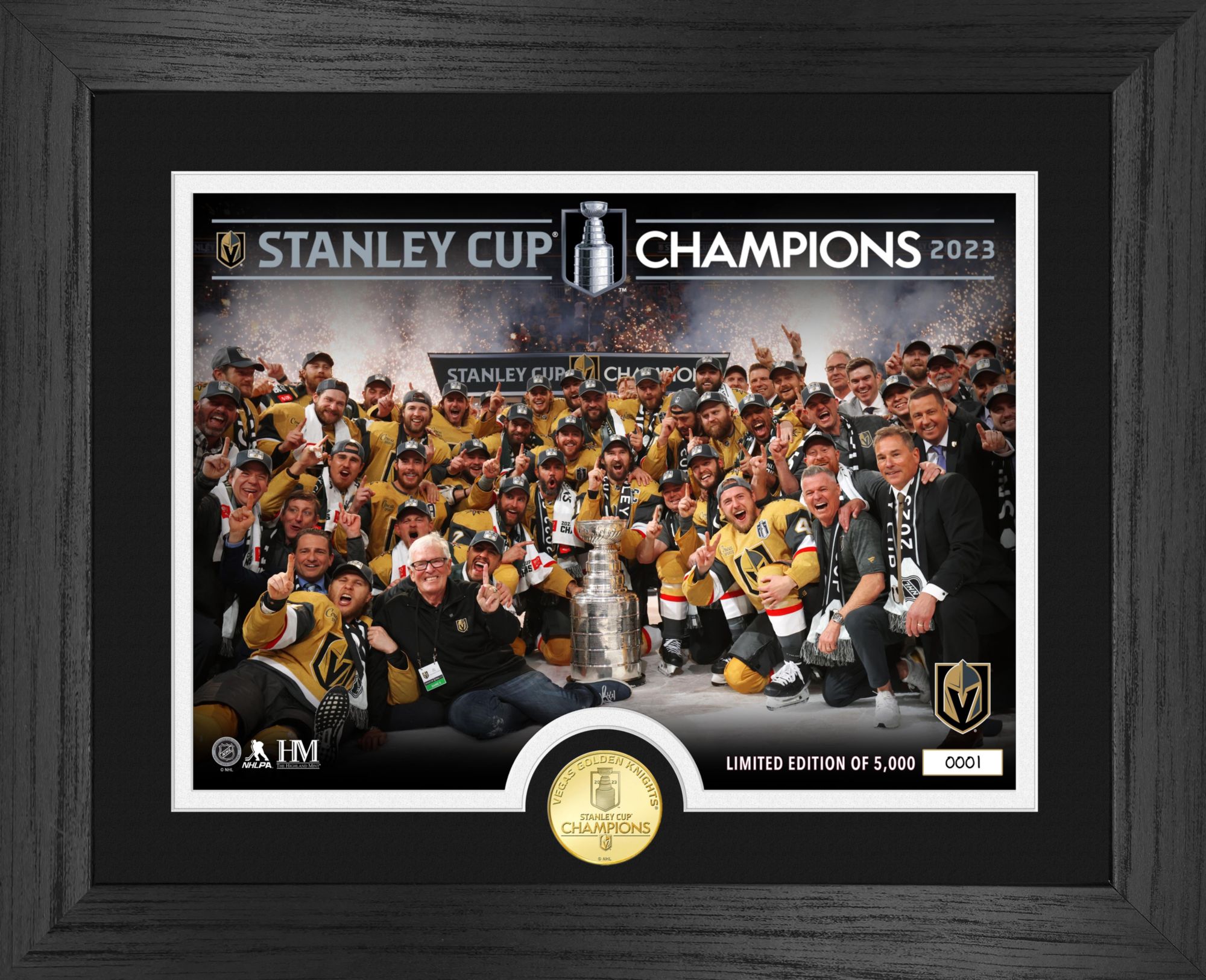 Highland Mint 2022-2023 Stanley Cup Champions Vegas Golden Knights Signature Coin &amp; Celebration Photo