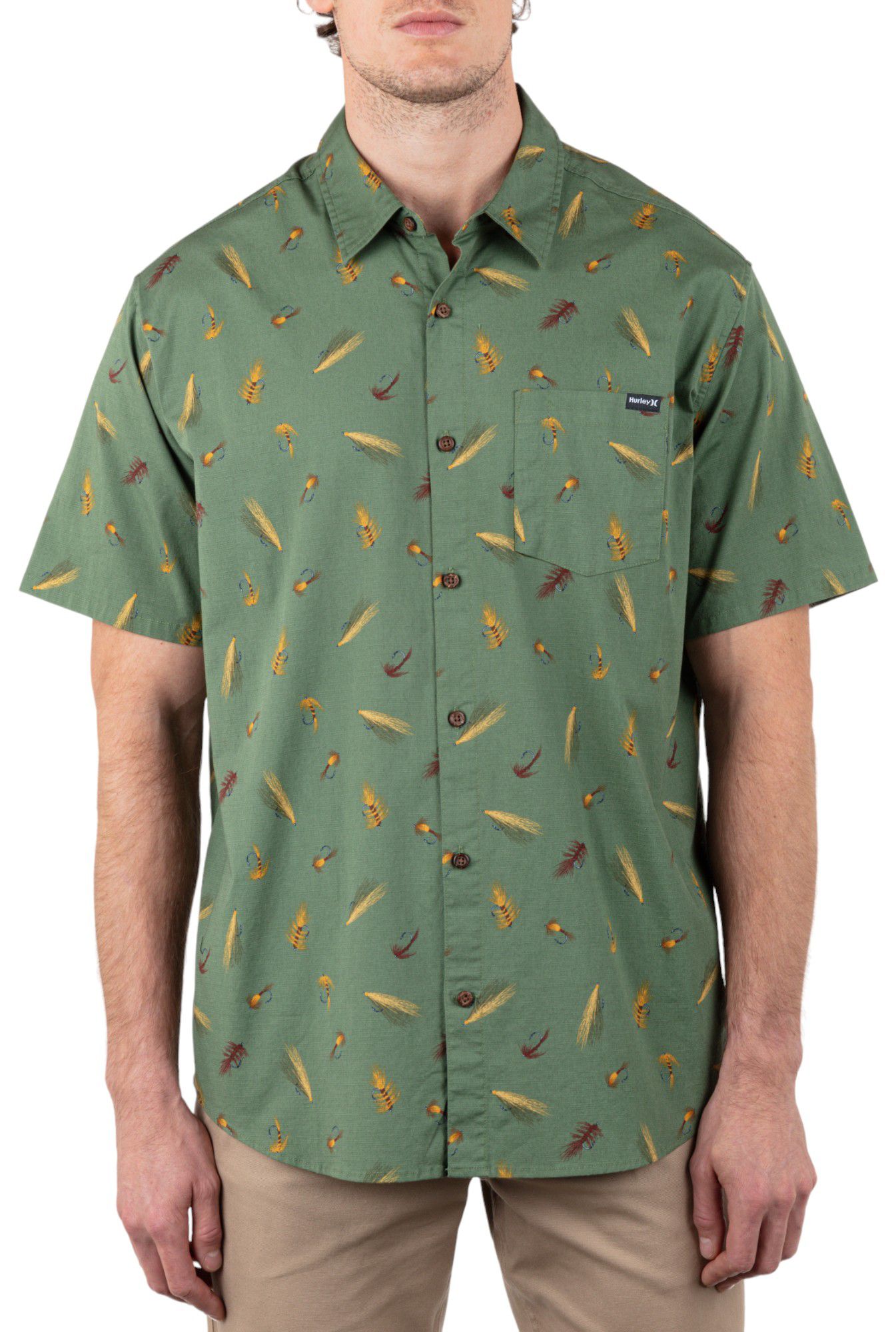 Hurley Men's One and Only Lido Stretch Short Sleeve Shirt