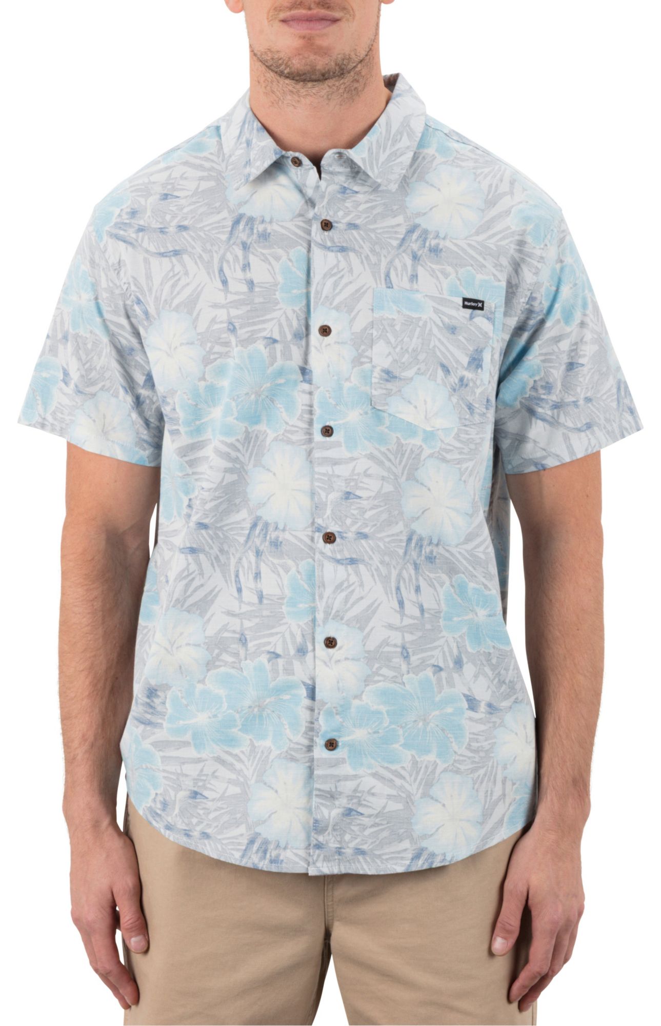 Hurley Men's One and Only Lido Stretch Short Sleeve Shirt