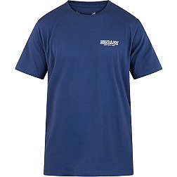 Hurley Men's Everyday Shred White and Blue T-Shirt