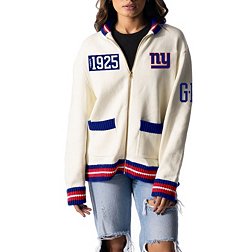 The Wild Collective Adult New York Giants Full-Zip Knit Sweater