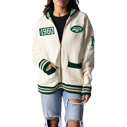 The Wild Collective Adult New York Jets Full-Zip Knit Sweater