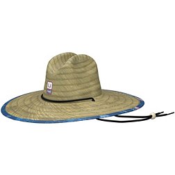 HUK Men's Fish and Flags Straw Hat