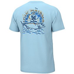 HUK Men's Standard Teaser Short Sleeve Fishing Button Down Shirt +UPF,  Cross-Dye-Blue Fog, Small : : Clothing, Shoes & Accessories