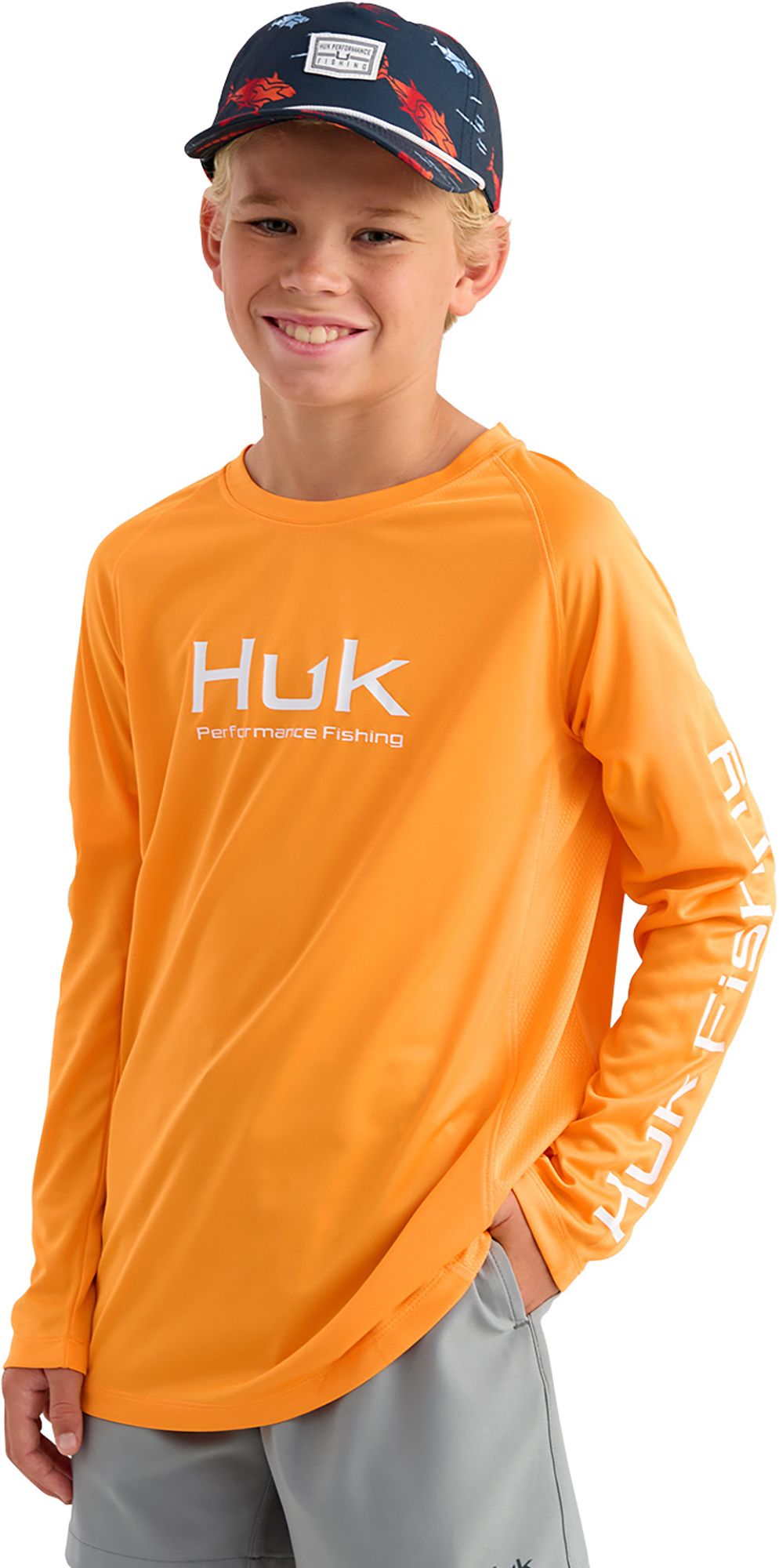 HUK Youth Pursuit Solid Long Sleeve Shirt