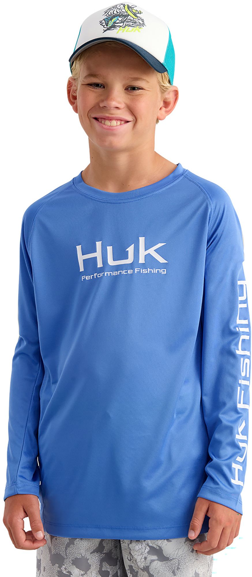 HUK Youth Pursuit Solid Long Sleeve Shirt