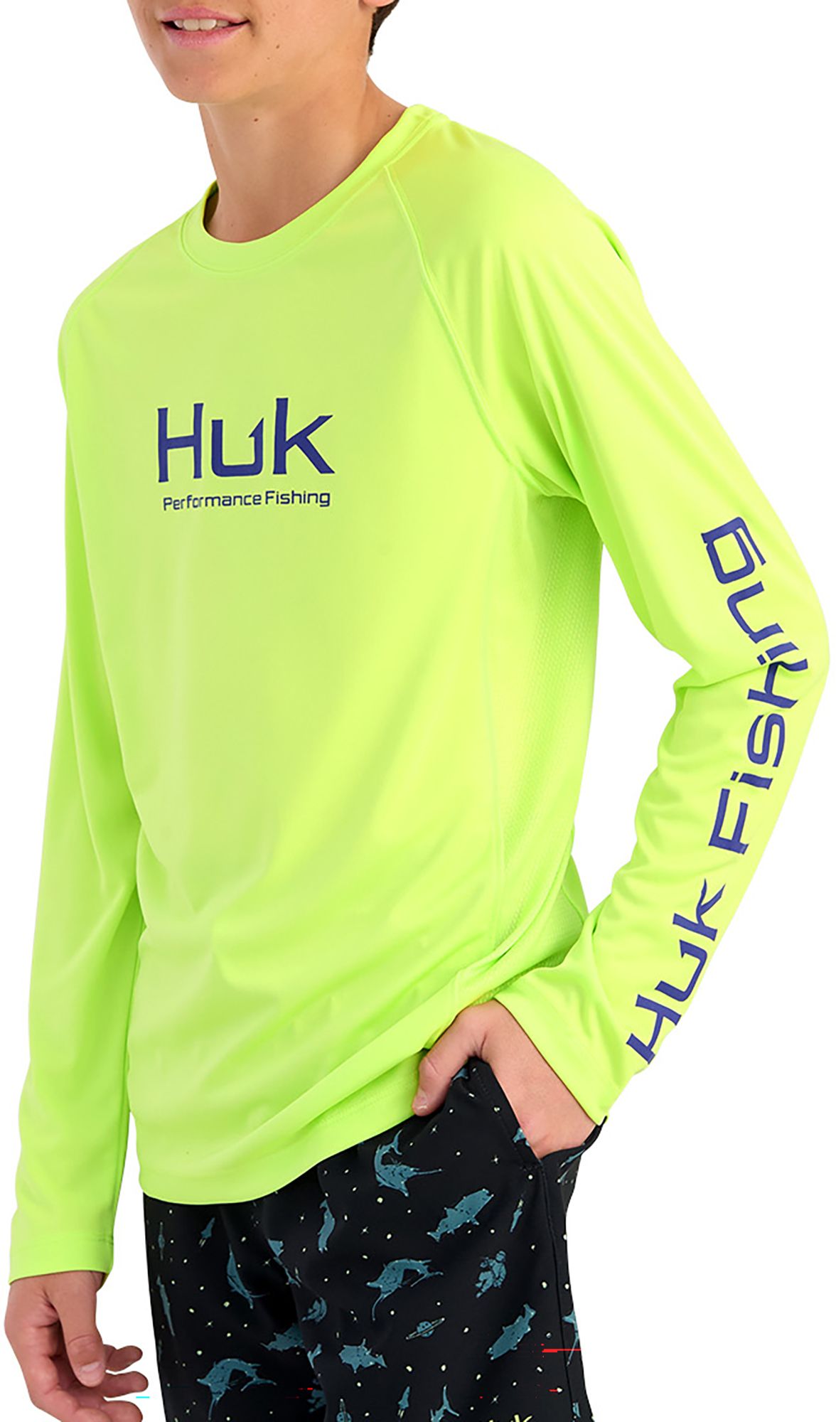 HUK Youth Pursuit Solid Long Sleeve Shirt