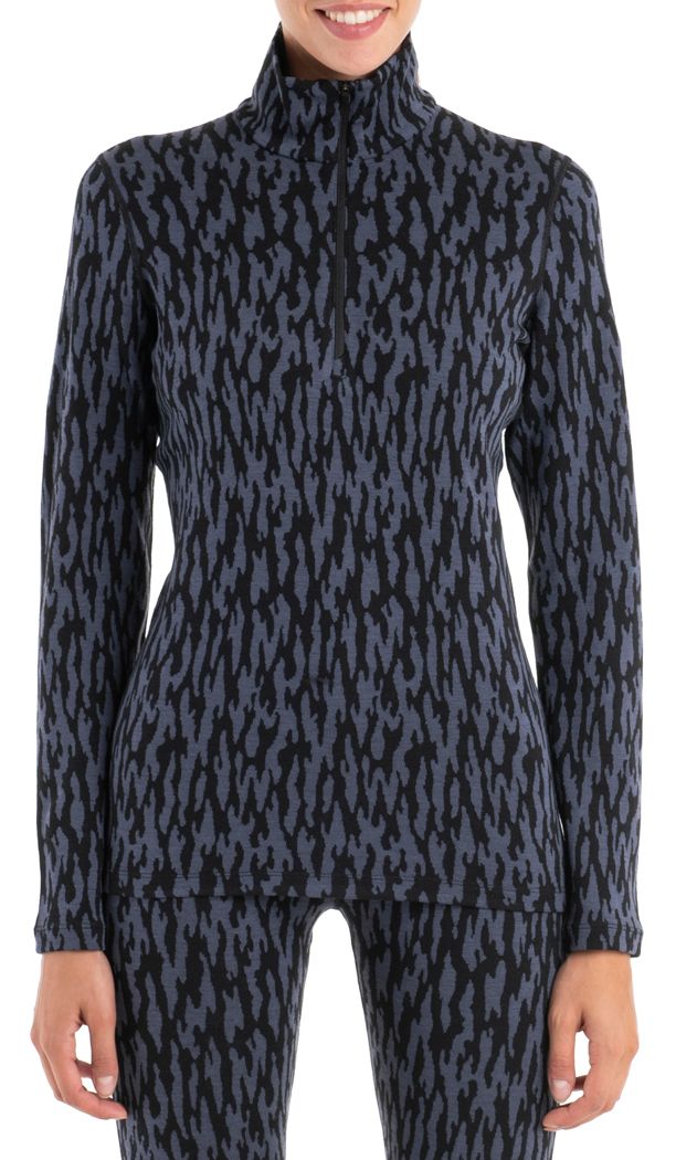 icebreaker Women's Merino 260 Vertex 1/2 Zip Natural Camo Long Sleeve Top